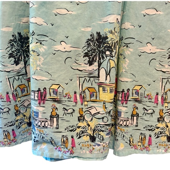 Atmosphere Light Blue Fit & Flare Parisian Skirt Womens size 12 - Picture 4 of 14